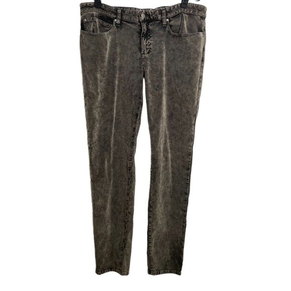 Eileen Fisher Gray Velvet Distressed Straight Leg  Mid Rise Pants Women's 16 - Picture 1 of 7